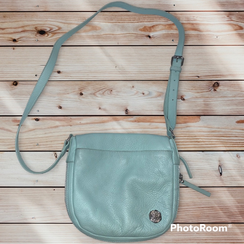 Vince Camuto Baily Arctic light Blue Adjustable Crossbody Leather EUC Casual